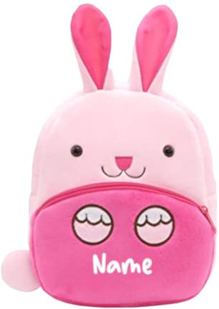 Ahoiikids Personalisierter Kinderrucksack Plüschiger Cartoon - Niedliches Tier Design Mini Tasche für Kleinkinder, Jungen und Mädchen