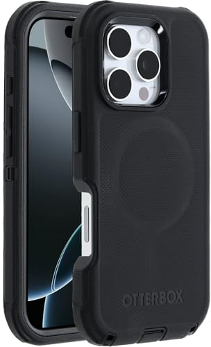 OtterBox Defender Series MagSafe Case for iPhone 16 Pro, Shockproof, Drop Proof, Ultra-Rugged, Protective Case, 7x Tested to Military Standard, Black