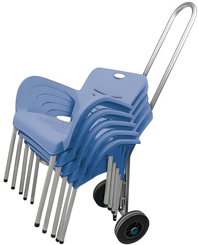 Bricoloco Carretilla de Carga portasillas con Ruedas macizas. Pala Regulable de Tres Posiciones. Carga máxima 75 Kilos