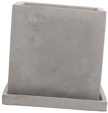 Supvox Zementmaterial Pflanzer Kleiner Blumentopf Aus Kunststein Und Bonsai-tablett Für Die Heimdekoration