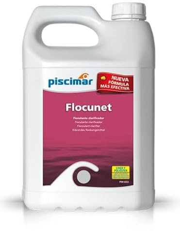 PM-653 Flocunet: floculante Elimina la turbidez del Agua. Botella 5 kg.