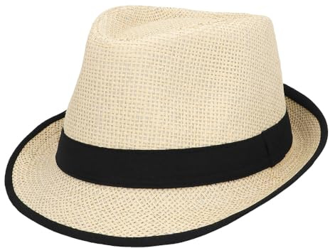 Boland - Strohhut für Erwachsene | Fedora Hut für Karneval, Festival und Mottoparty, Sonnenhut