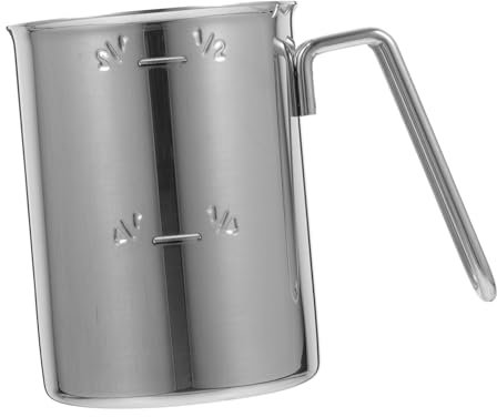 FUNNETOYU Taza Medidora De Arroz y Ingredientes Secos 500 Ml De Acero Inoxidable Con Báscula Integrada Para Medición Precisa y Control De Temperatura, Adecuado Para Pequeños y Cocina Diaria