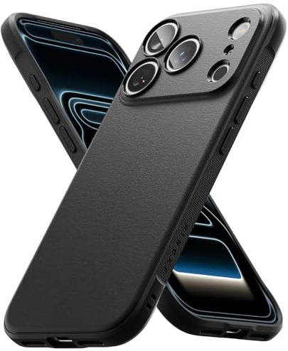 Ringke for iPhone 17 Pro Case, Onyx (Black) | Anti-Fingerprint Texture, Slim & Lightweight Design, Non-Slip Side Pattern for Secure Grip, Camera Control Cover