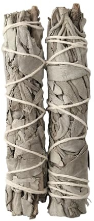 VIE Slimline White Sage Smudge Sticks, Pack of 2, Natural Energy Cleansing and Home Purification, Meditation, Spiritual Practice, Ethically Sourced Herb Bundle