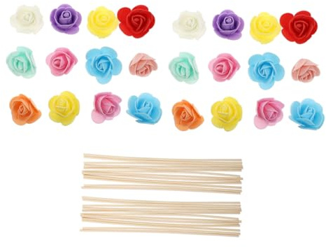 VALICLUD 24 pezzi Bastoncini Diffusori Profumati con Fiori Artificiali per Aromaterapia Decorazione Casa e Ufficio Bastoni Profumo Duraturi e Creativi