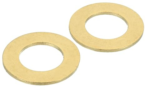QUARKZMAN 2er Pack Messing Unterlegscheiben M20 20mm Innendurchmesser | Kupfer Scheiben Dichtungsscheiben Sortiment, 36mm Außendurchmesser, 2mm Dicke, Für Maschinenreparatur, Messing, Kupfer, M20