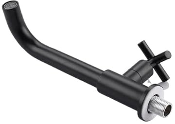 Brass Faucet Wall Mount Pool Tap Washbasin Taps Garden Bathroom Sink Faucets Single Cold Water Mixer Brushed(Gold)