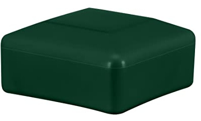 EMFA Zaunpfahlkappe 80x80 mm 5 Stück Grün Pfostenkappe quadratisch Zaunpfostenkappen Zaunabdeckung Kunststoff Deckel Zaunkappen 8x8 cm