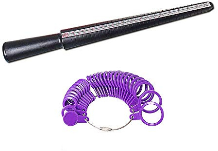 Bornfeel Ring Sizer UK Rings Size Measurement Scales Tools Ring Mandrel Ring Gauge 33pcs Rings Measurements with Finger Sizing Measuring Stick UK Sizes A-Z6 Plastic for Women & Men