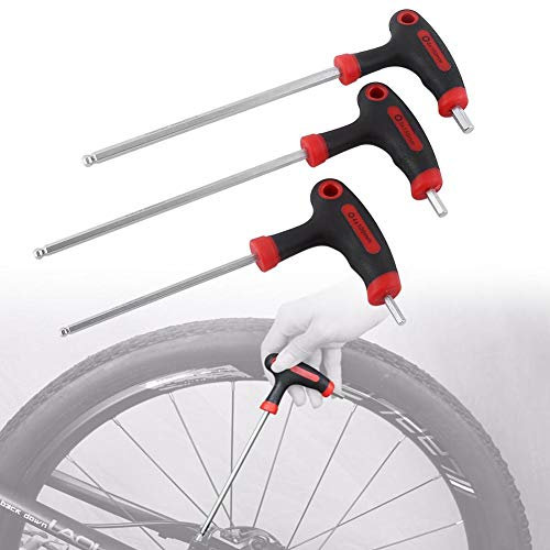 Tbest T Handle Hex Key Set, 4/5/6mm ycle Bike Hex Allen Key Wrench Tool ycle Repair Tool Mountain Bike Pedal Spanner