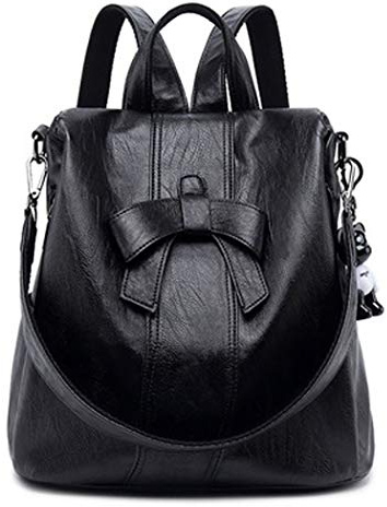 DEERWORD Damen Rucksack Taschen Frauen Elegant Tasche Stadtrucksack Rucksackhandtasche Vintage PU-Leder 5255 1-teilig set