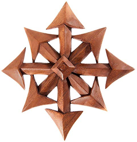 Windalf Wandbild CHAOS STERN 23 cm Wanddeko Handarbeit Holz