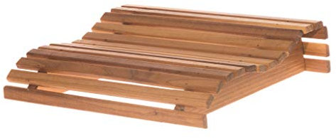 Repose-tête traditionnel en bois d'aulne traité thermiquement pour sauna