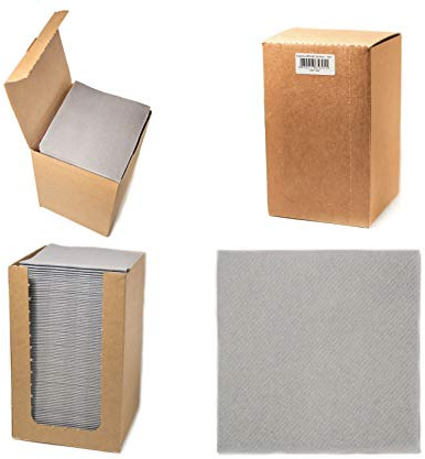 Alvotex Airlaid Cocktailservietten 20x20cm 100/1 - GREY (040)