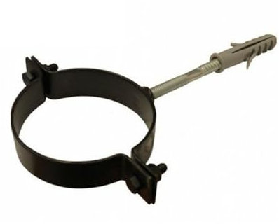 Vorpa Collare in Acciaio Verniciato Nero per Tubi 80 mm Stufa Pellet