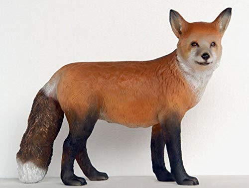 XL Premium Fuchs 65cm lebensgross Garten Deko Figur inkl. Spedition