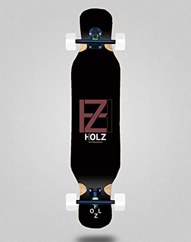 Holz Skateboard Longboard Complete 46x10 Basic Black Blood
