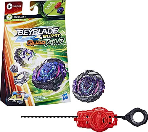 Hasbro Beyblade Burst QuadDrive, Starter Pack mit Kreisel Roar Balkesh B7 (Verteidigung/Endurance und Lance), für Kinder, F3338EU4, one Size