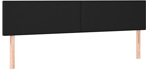 vidaXL Sänggavlar svart 200x5x78/88 cm konstläder
