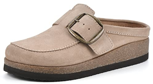 WHITE MOUNTAIN Women's Bueno Mule, Beach Wood/Suede, 9 M