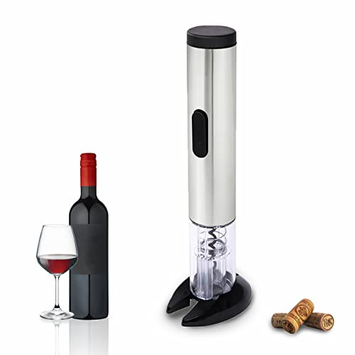 Cavatappi Elettrico per Vino, Apribottiglie Elettrico,Automatico, Luce LED, Acciaio Inox, con Taglia Capsule,Ideale per Amanti del Vino