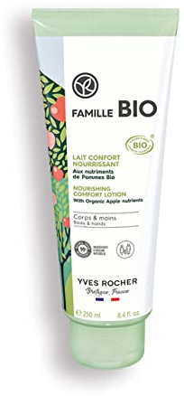 Yves Rocher Feuchtigkeitsspendende und nährende Körpermilch, für die ganze Familie, Bio-Apfelaktiv, 250 ml