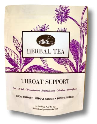Silkie Herbs Herbal Silkie SoTeahe Tea for Throat Support, Vocal Support, Reduce Cough, and SoTeahe Throat, 14 Tea Bags (35g)