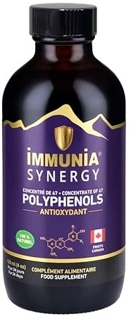 Immunia Synergy. Elderberry Supplement for Immune System Support - Powerful Natural Antioxidant. POLYPHENOLS Concentrate. Elderberries from Canada (1-Pack)