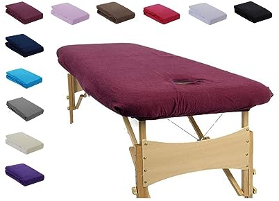 MFB Provence ® - Drap Housse éponge pour Table de massage - coloris au choix (Grise avec trou nasal)