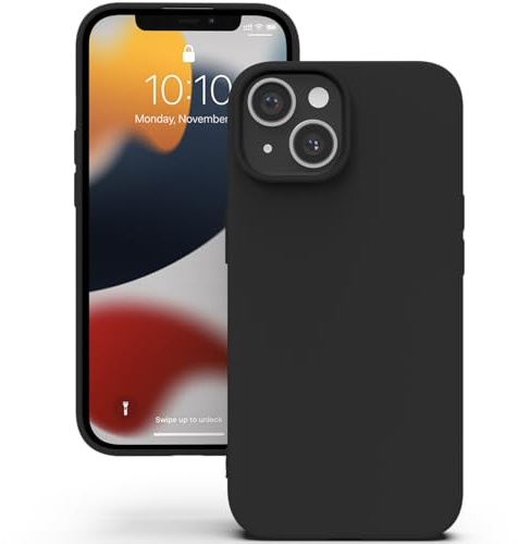 YATWIN Silicone Case for iPhone 13 Mini, Soft-Touch, Shockproof, DustProof, Antiskid Full Body Armour Phone Cover for Apple iPhone 13 Mini - Black