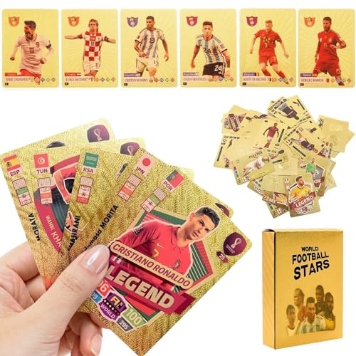 ZOYDP 55 Cartes de Football Coupe du Monde 2022/23, Cartes de Football - UEFA Champions League - Cartes à Collectionner pour Enfants, Les Fans,Les Adolescents et Les Adultes
