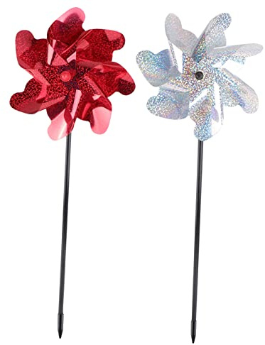 Mipcase 2pièces Moulin à Vent Réfléchissant pour Anti-Oiseaux Ruban Adhésif pour Balcon Et Jardin Dispositif pour Oiseaux Indésirables