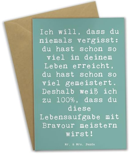Mr. & Mrs. Panda Klappkarte Spruch Trost Erinnerungen - Geschenk, stark sein, weihnachtskarten, Glückwunschkarte, Gefühl, hochzeitskarten, aufmuntern, Stimmungen, Motivation, einladungskarten, Liebe