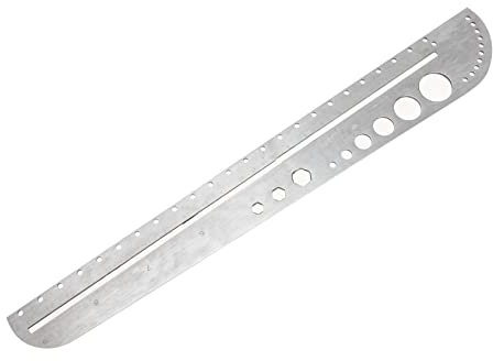 HAWILLOSCH Fashion Designer Tool Stainless Steel Ruler Protractor Circle Ruler Compact