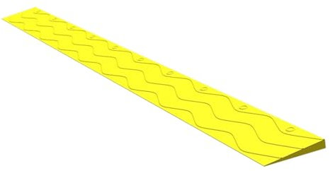 YZWZZXC Kunststoff Rampe Türschwelle, Rollstuhlrampe Türschwelle, Tragkraft 100 Kg, Kann Gespleißt Oder Geschnitten Werden, rutschfest, für Türen, Badezimmer, Supermärkte(Yellow,1cm/0.4in)