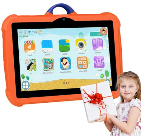 Djowyh Tablette Haute résolution, Tablette PC 7 Pouces,Tablette pour 4 Go + 64 Go avec Haute résolution | Tablette Polyvalente, Tablette Portable avec Double caméra