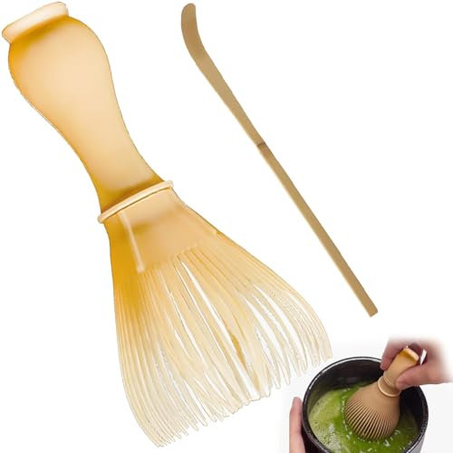 2Stück Matcha Besen Bambusbesen,für Matcha Tee gleichmäßige Mischung und feine Multifunktional Langlebig Leicht zu Reinigen Ideales Zubehör für Matcha Set Geschenk für Matcha Liebhaber