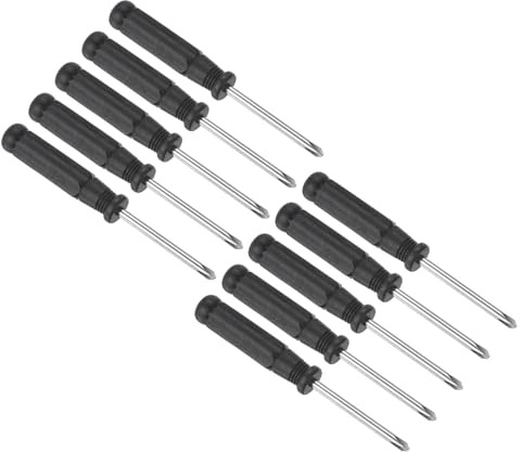 TOP-VIGOR Mini Phillips Screwdriver 4mm Cross Head 109mm Length 10pc | Small Precision Screwdrivers with Non-slip Handle for Electronics, Glasses, Watch, Computer and Small Appliance Repair