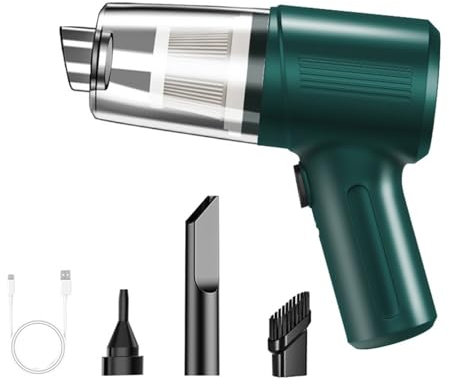 ATUMY aspirador potente 98800Pa Aspirapolvere per auto wireless portatile ad alta aspirazione con apparecchio pulito integrato portatile aspirapolvere portatile(Green)