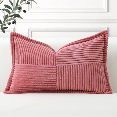 Artscope Ein Cord Kissenbezug Kordsamt Kissenhülle Zierkissenbezug 40x60 cm Dekokissen Sofakissen Couchkissen Dekorative Weiche Kissen für Sofa Wohnzimmer Zuhause Schlafzimmer, Marmelade