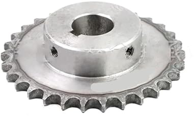 CYJAZNHH Piñón de Cadena de Rodillos, Piñón de Cadena de Rodillos dentados 08B Rueda Dentada de transmisión de Acero 45 10-20 Dientes Orificio de chaveta 10-35 mm(16 Teeth,22mm (Keyway 6mm))