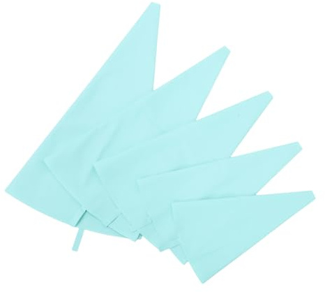 SMASOLO 5 Pezzi Sacchetti in Silicone Riutilizzabili Sacchetti per Piping Decorazione Torte Biscotti e Cupcake per Glassa con Resistenti e Facili da Pulire ed