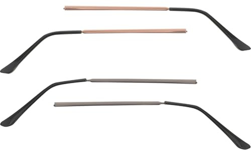 Mipcase 2 Par Metallglasögonarmar Ersättning för Glasögonbågar Hållbara Halkfria Metallglasögonben för Snabb Diy-reparation av Glasögon och Solglasögon