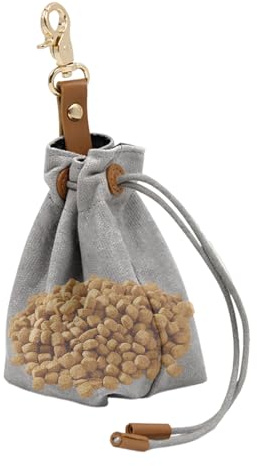 Zetqhuu Borsello Per Addestramento Cani | Contenitore Snack Facile Da Pulire | Borsello Portachiavi Per Addestramento Ricompense Cibo Animali | Per Carne Secca Pollo Manzo Cibo Secco Passeggiate