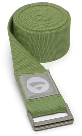Bodhi Padma Yogagurt | Yoga Belt aus 100% Baumwolle | Extra breites Yogaband | Waschbarer Yoga Strap mit Schiebeschnalle aus Metall | Praktisches Zubehör für Dehnung und Fitness