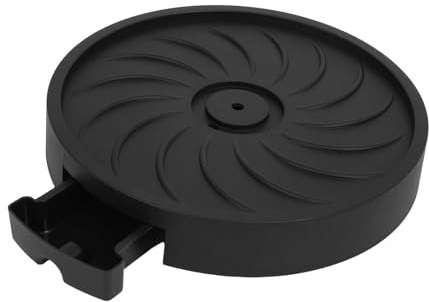 jojofuny Soucoupe Ronde Mobile pour Pot de Fleurs avec roulettes Invisibles, Support en Plastique Noir 30 Cm, Bac de Récupération d'eau Intégré, Plateau à Plantes sur Roues pour Intérieur