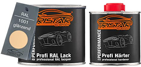 TRISTARcolor RAL 1001 Beige 2K Autolack glänzend 0,75 Liter / 750 ml Dose inkl. Härter