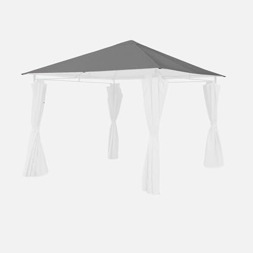 Alice's Garden - Toile de Toit Grise pour tonnelle 3x3m Elusa - Toile de Rechange pergola. Toile de Remplacement
