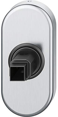 FSB 0 34 0000 09039 6204 Fenstergriff Adapter-Rosette oval, Rosettenunterkonstruktion mit Deckrosette, Edelstahl matt, Silber